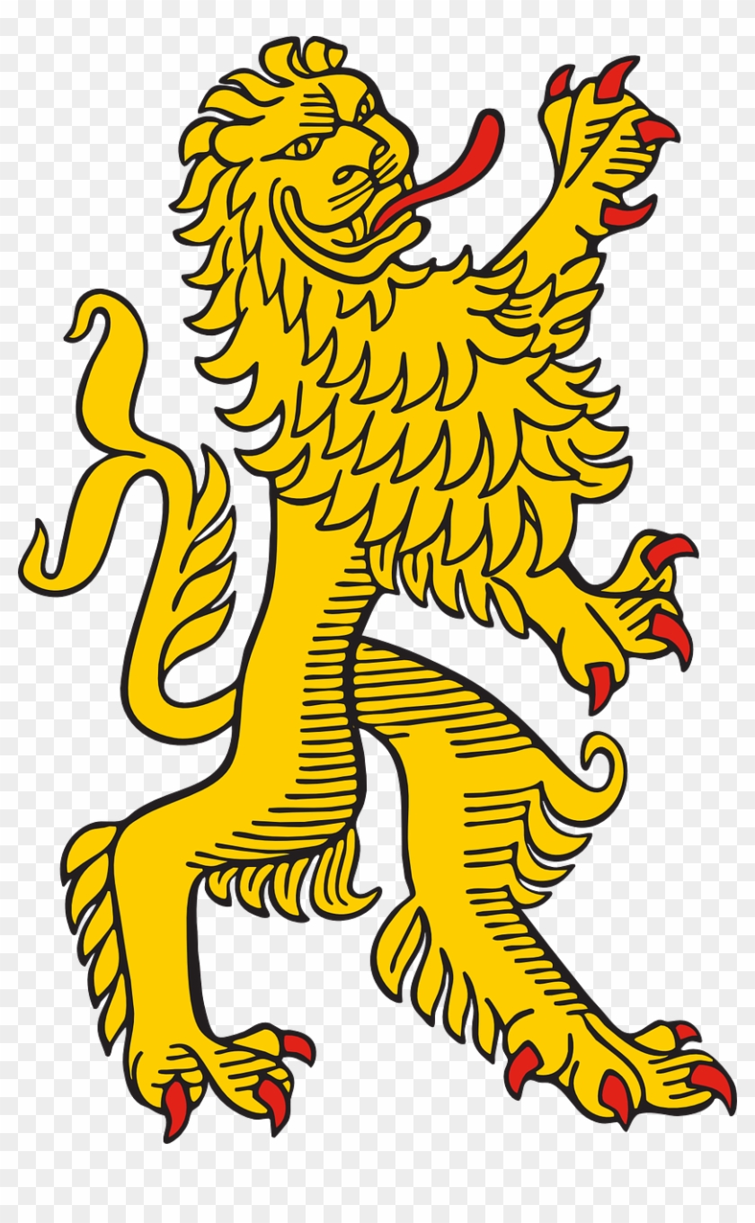 Lion Coat Of Arms Emblem Yellow Png Image - Bavaria #774161