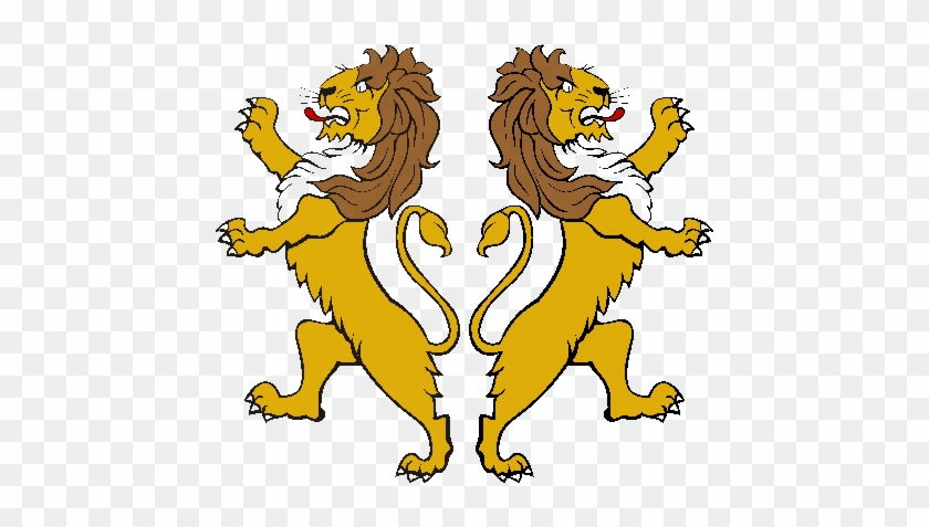 Addorsed - Lion Supporters Coat Arms #774190