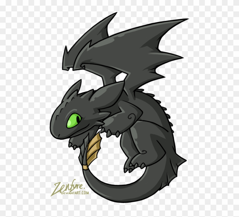 Night Fury By Zenfyre - Cute Toothless Drawing #774313