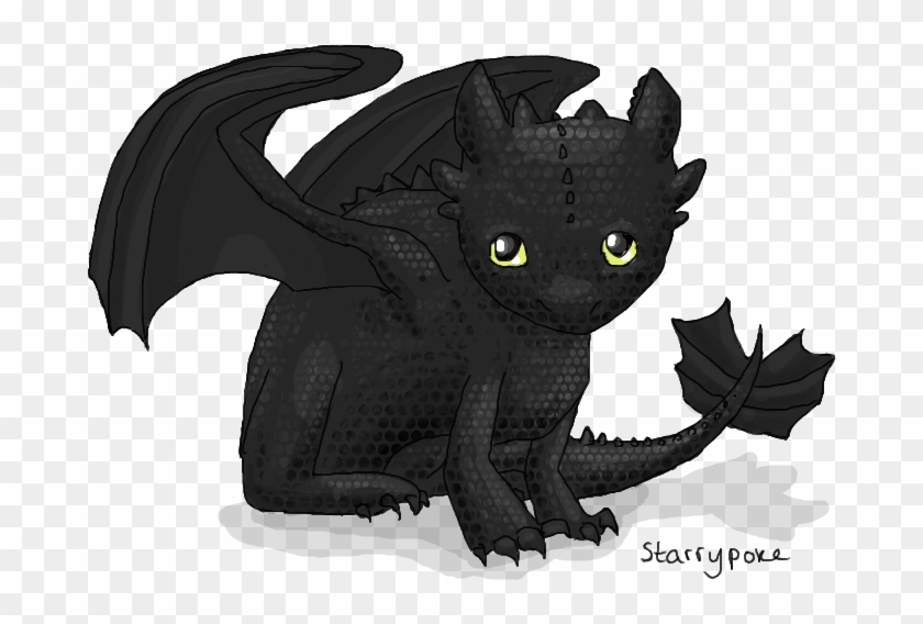 Night Fury-toothless Dragon By Starrypoke - Night Fury Dragon #774330