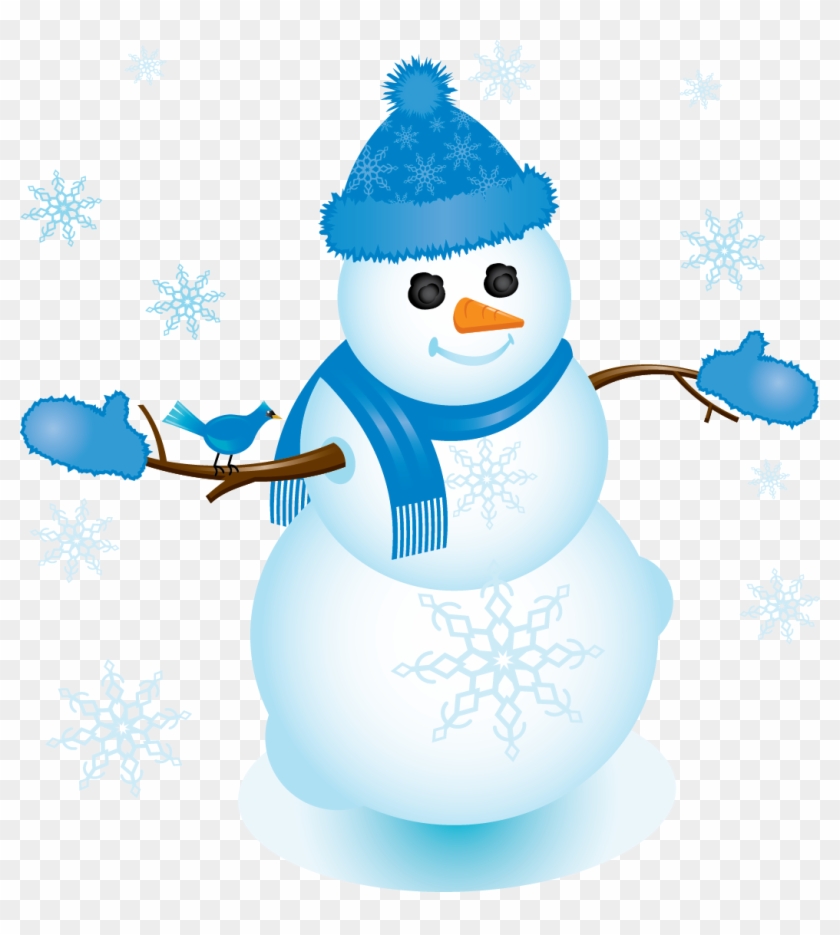 Snowman - Snowman With Blue Scarf #774377