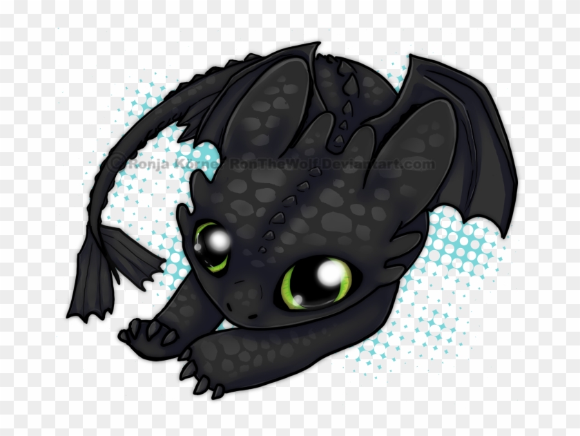 Night Fury Chibi By Ronthewolf - Cartoon #774428