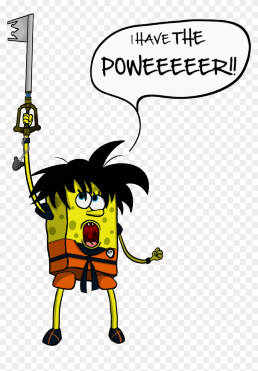 Havethe Poweeeeeri Goku Cartoon Yellow Vertebrate Plant - Goku Loses To Spongebob #774490