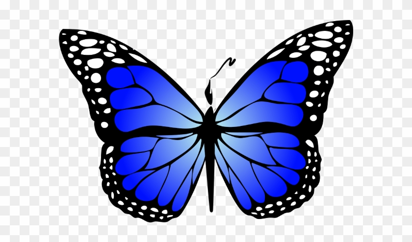 Icon Blue Gradiant Pen - Butterfly Clipart Black And White #774619