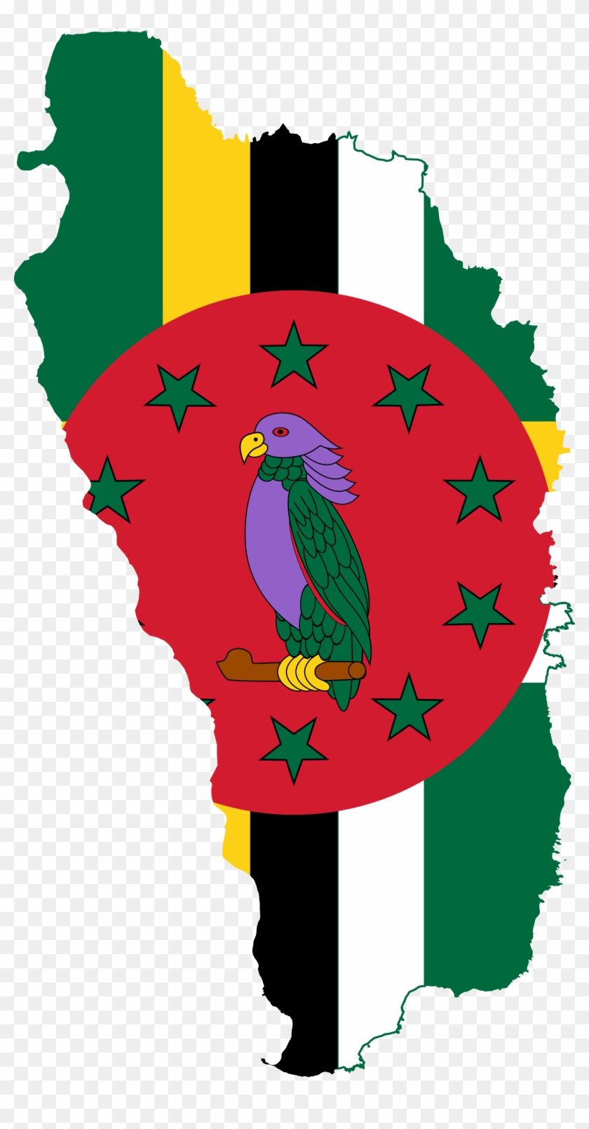 Open - Dominica Flag Map #774771