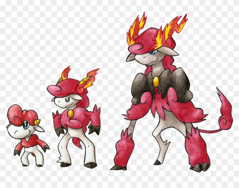 Sheep Fire Starters By Fakemaket - Fire Sheep Starter Pokemon #774806