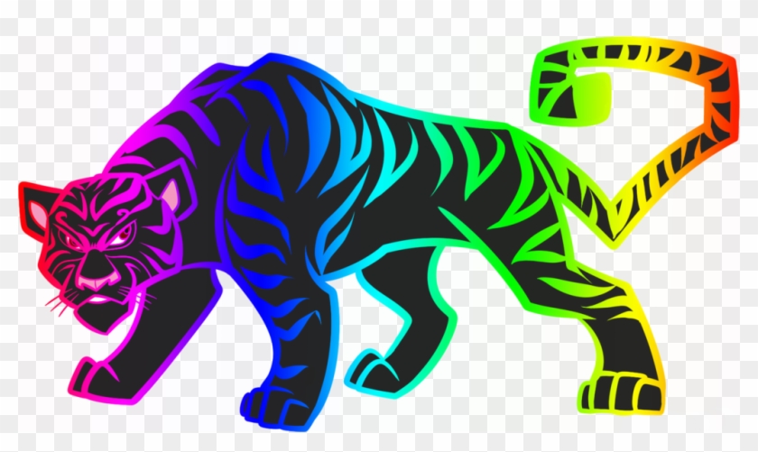 Rainbow Tiger Painting By Nick Gustafson - Tiger #774897