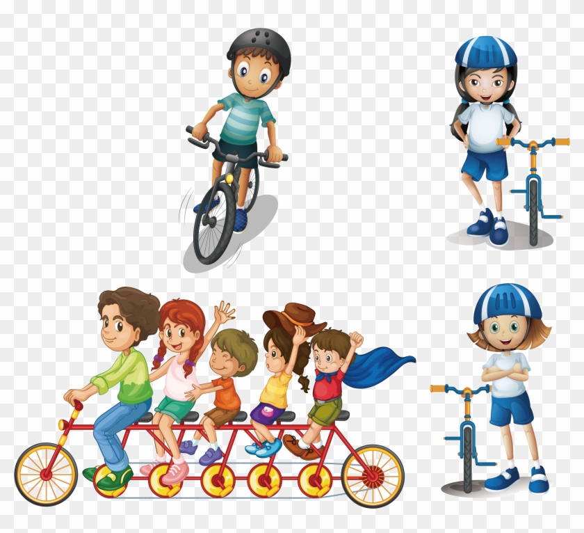 Bicycle Family Cycling Illustration - L Love My Family #775090