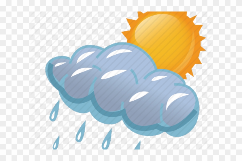 Storm Clipart Cloudyday - Sunny And Rainy Weather #775207