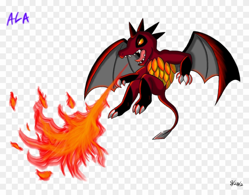 Fire-breathing Daggertail By Jestloo - Fire Breathing Dragon Png #775353