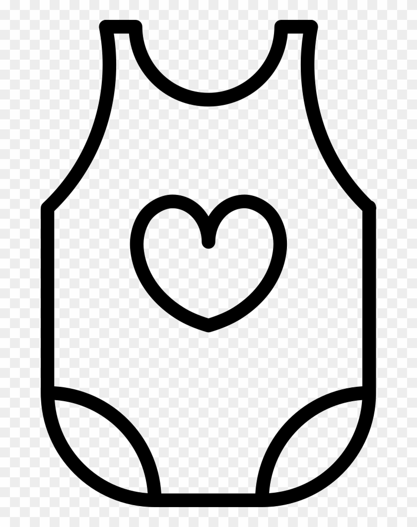 baby clothes clipart black and white