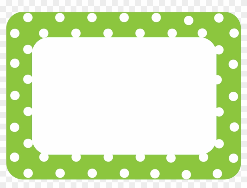 Tcr5174 Lime Polka Dots 2 Name Tags/labels Image - Polka Dot Name Tags #775624