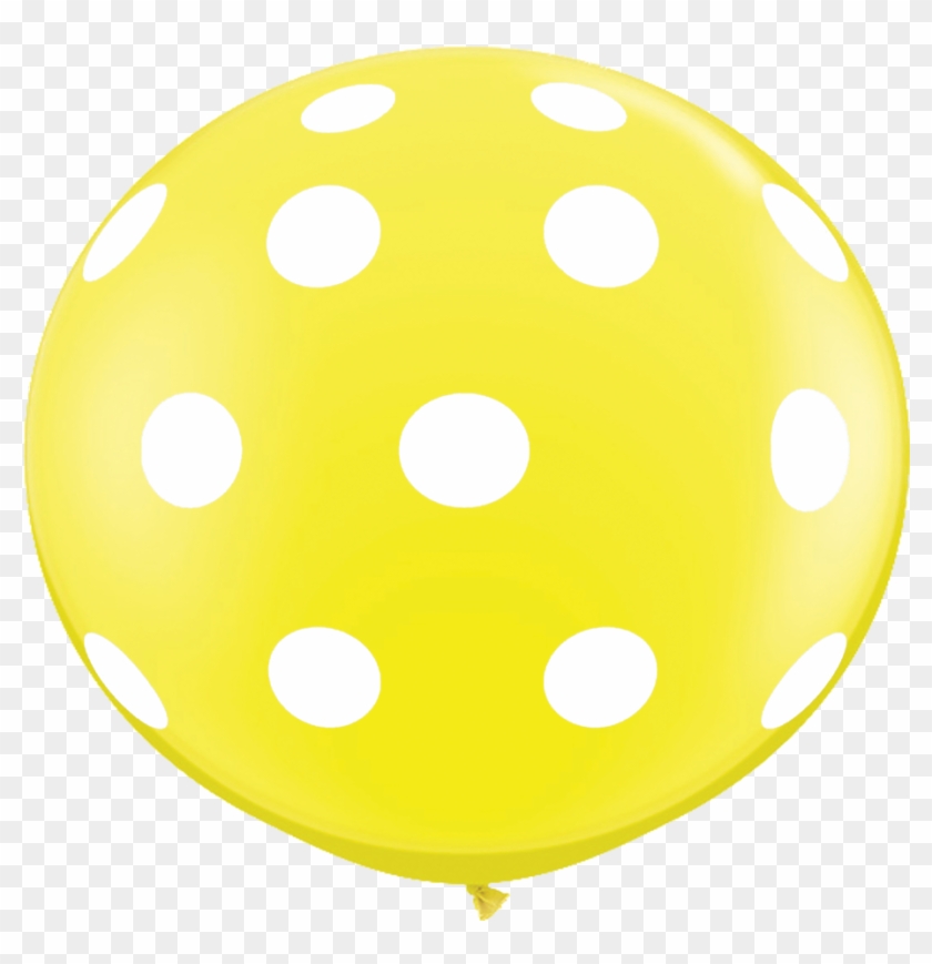 36" Yellow Polka Dot Balloon - 3' Big Polka Dots Robins Egg Latex #775683