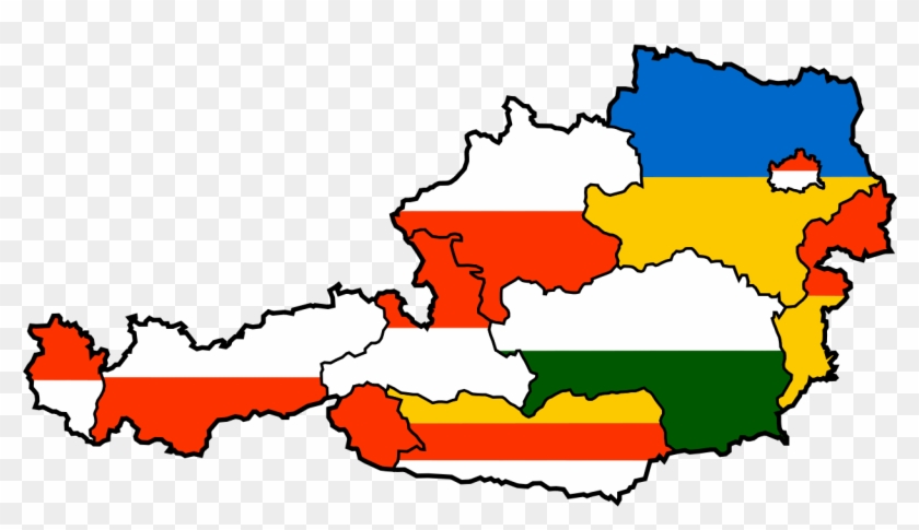 Austria States Flags Map - States Of Austria #775697