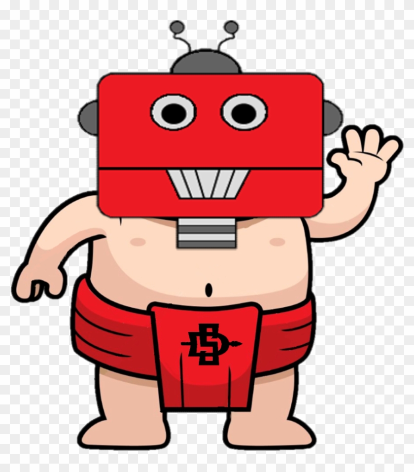 Mini Sumo Robot Competitor - Cute Sumo Wrestler Cartoon #775735