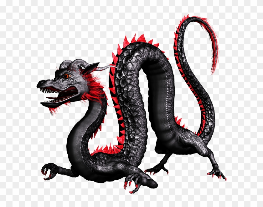 Pictures Of Fire Breathing Dragons 29, Buy Clip Art - Black And Red Chinese Dragon #775800