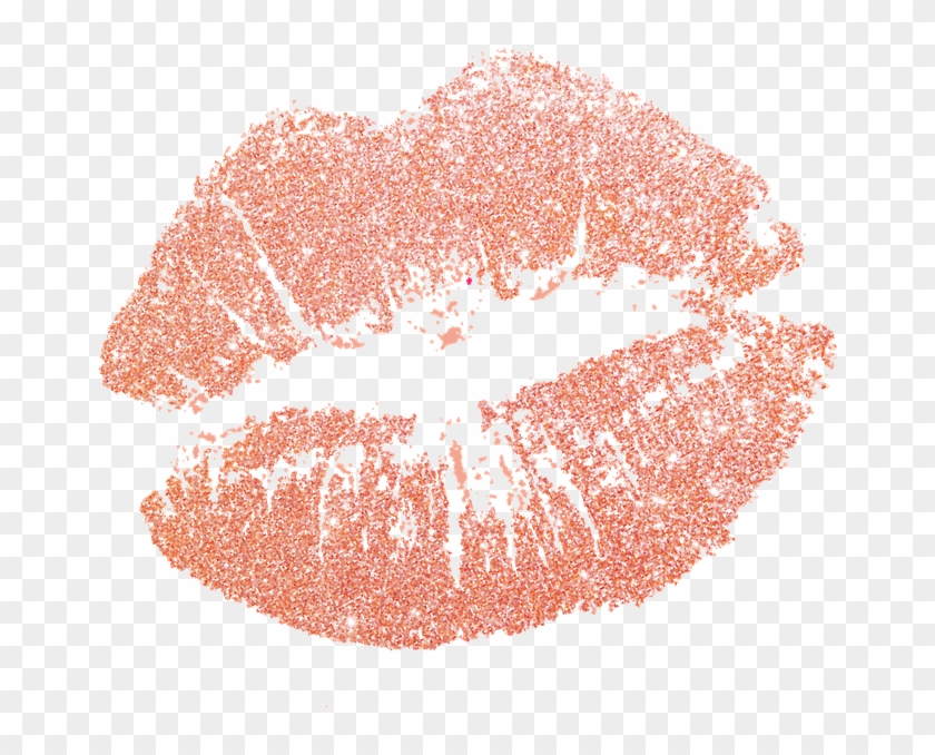 Lip Rose Kiss Clip Art - Rose Gold Glitter Lips #775871