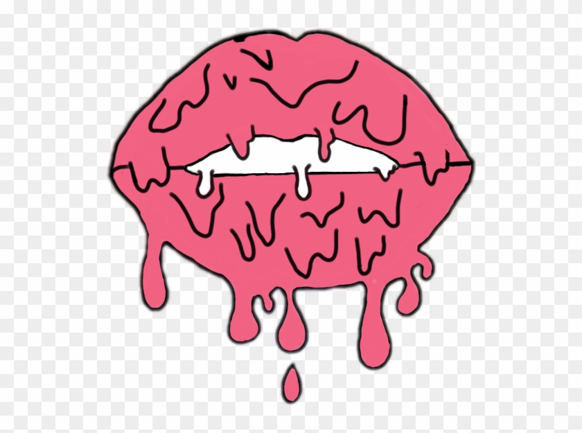 Lips Kiss Stickers Grimeart Censored Supreme Kisses - Grime Art Stickers #775920