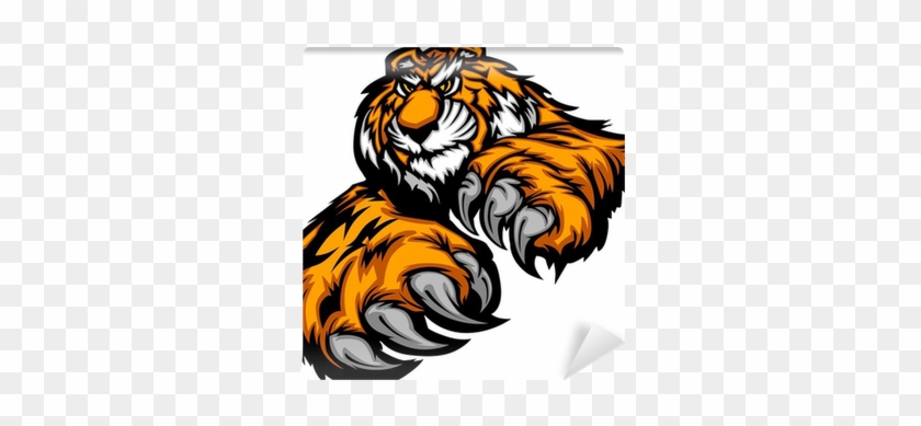 Tiger Mascot Body With Paws And Claws Wall Mural • - Tiger Mascot Logo Vector #776084