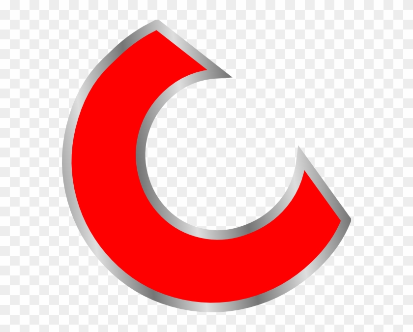 Red C Clip Art At Clker - Zlatý Bažant #776187