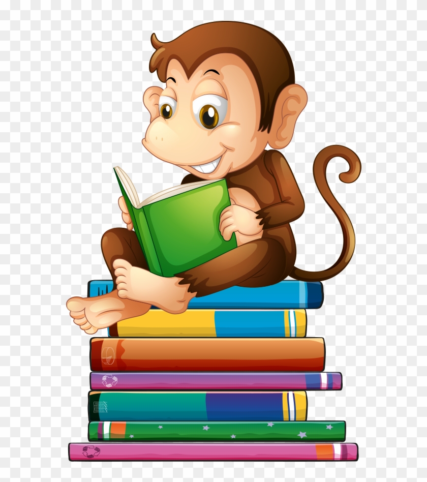 Monkey Book Chimpanzee Reading Stock Photography Clip - Monkey Book Chimpanzee Reading Stock Photography Clip #776299