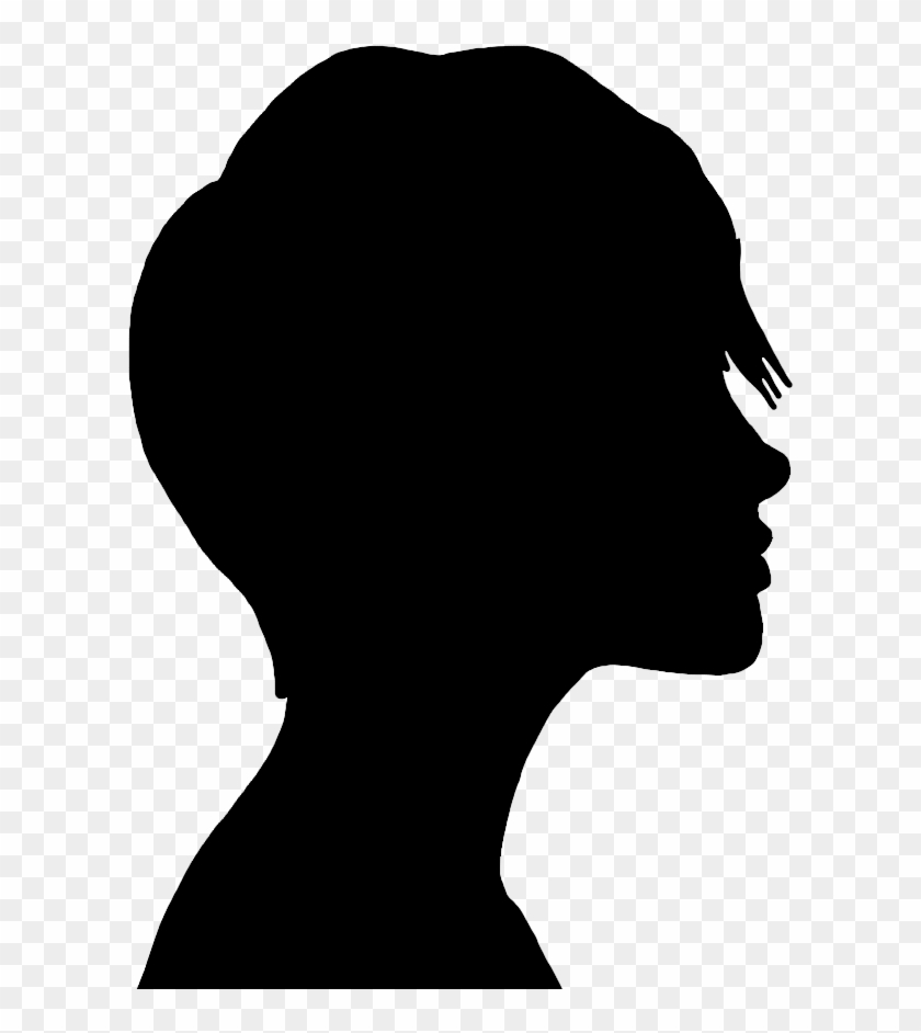 Face Silhouettes Of Men, Women And Children - Girl Face Silhouette Png #776288