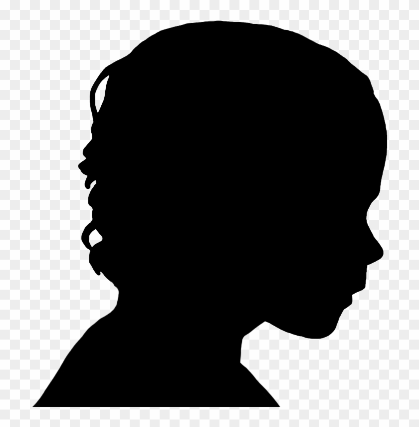 Face Silhouettes Of Men, Women And Children - Male Head Profile Silhouette #776290