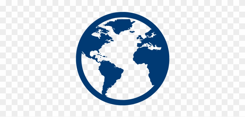 Globe Icon Blue - High Resolution High Quality World Map #776709