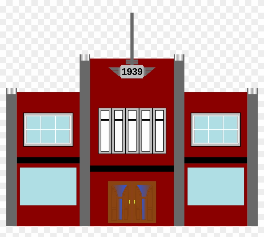 Deco Institutional Building - Red Building Clipart #776759