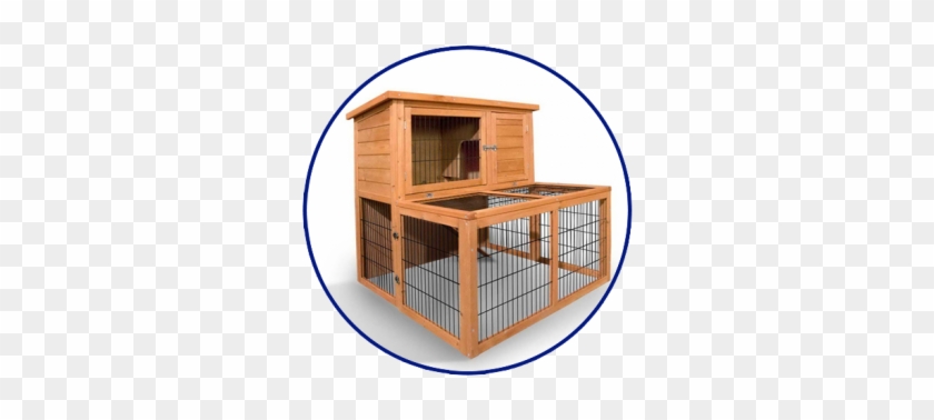 Double Storey Chicken Coop With Run - 2 Storey Fir Wood Rabbit Hutch W Large Under Run #777011