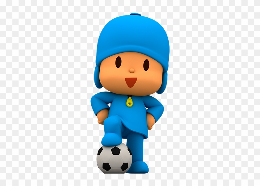 Pocoyo With The World Cup - Animation Of Football Player Png #777309