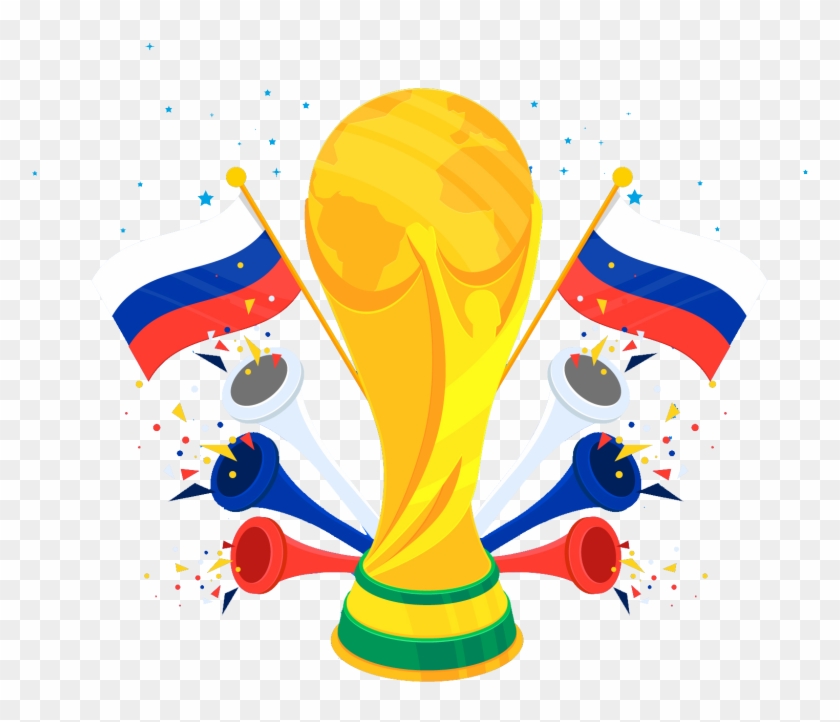 World Football Cup Background With Trophy Free Vector - Bolão Copa Do Mundo 2018 #777566