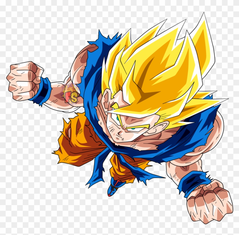 Goku Ssj1 Render Dokkan Battle By Fradayesmarkers On - Super Saiyan Goku Namek Png #777748