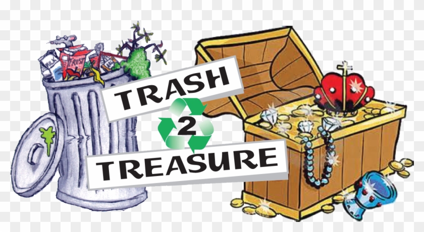 Trash To Treasure Clipart - Cartoon Trash And Treasure #777791