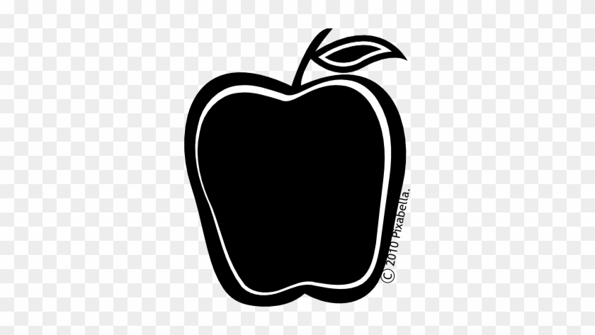 Apple Black White Apple Black And White Apple Clipart - Clip Art #777808