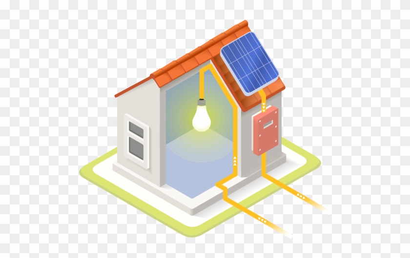 Home Solar Energy - Casa Con Luz Png #777861