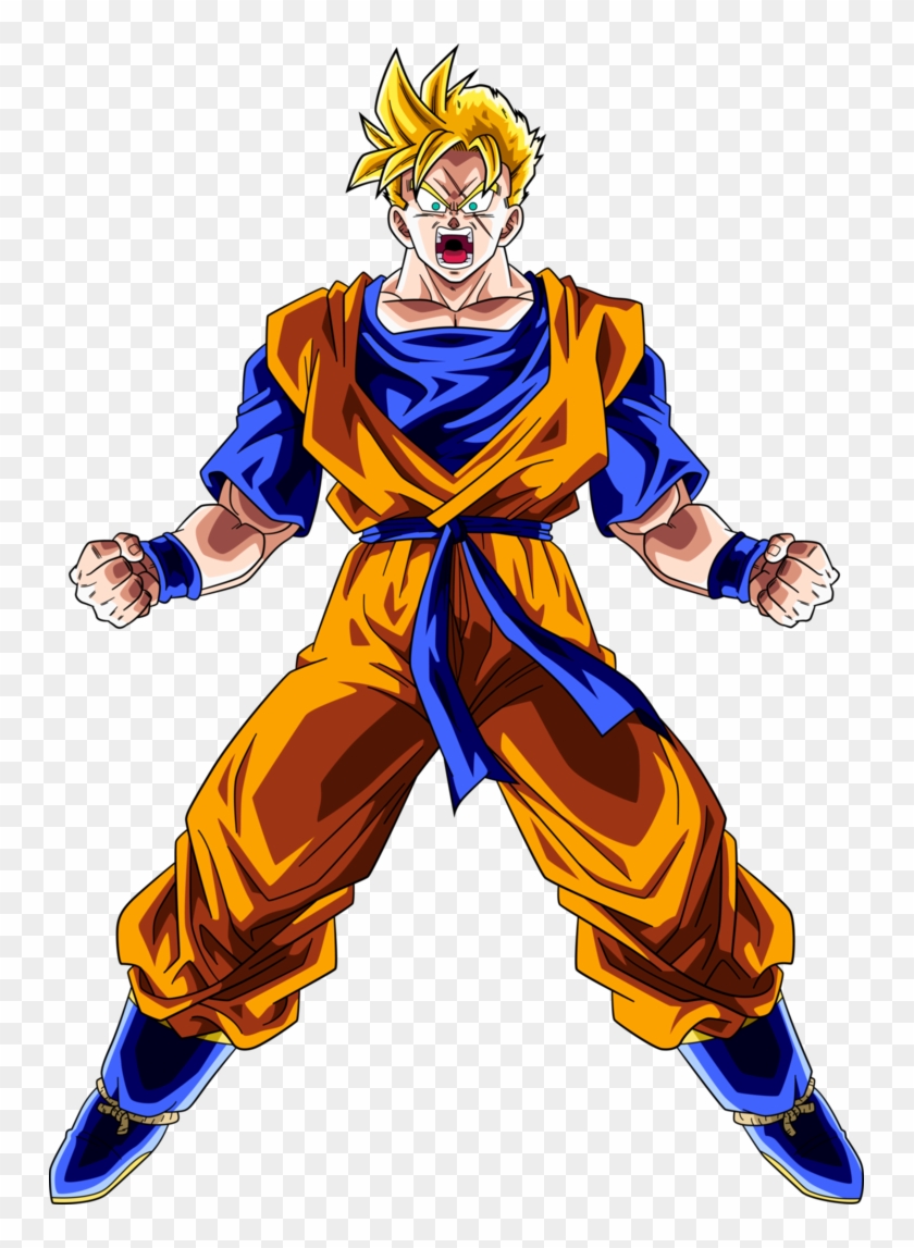 Goku Ssj2 Dokkan Battle Render By Fradayesmarkers On - Dbz Dokkan Battle  Renders - Free Transparent PNG Clipart Images Download