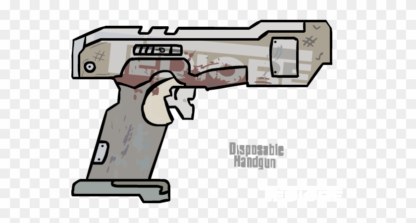 Disposable Handgun By Tediore By Alozec - Gun Barrel #777994