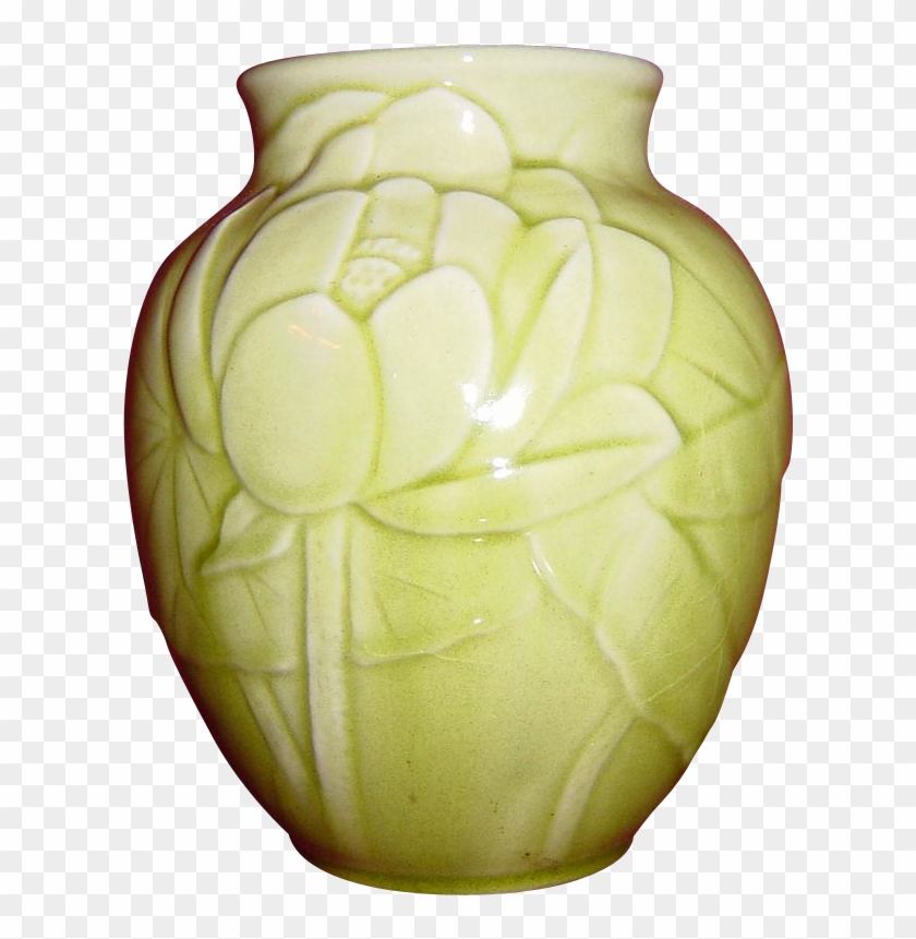 Rookwood Light Green Water Lily And Lily Pad Vase 6833 - Vase #778339