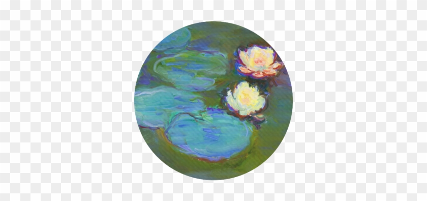 Monet Water Lilies Round Mousepad - Pablo Picasso Famous Paintings #778344