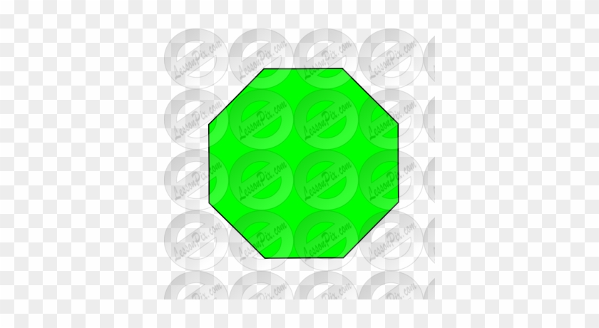 Octigon Clipart Green - Circle #778349
