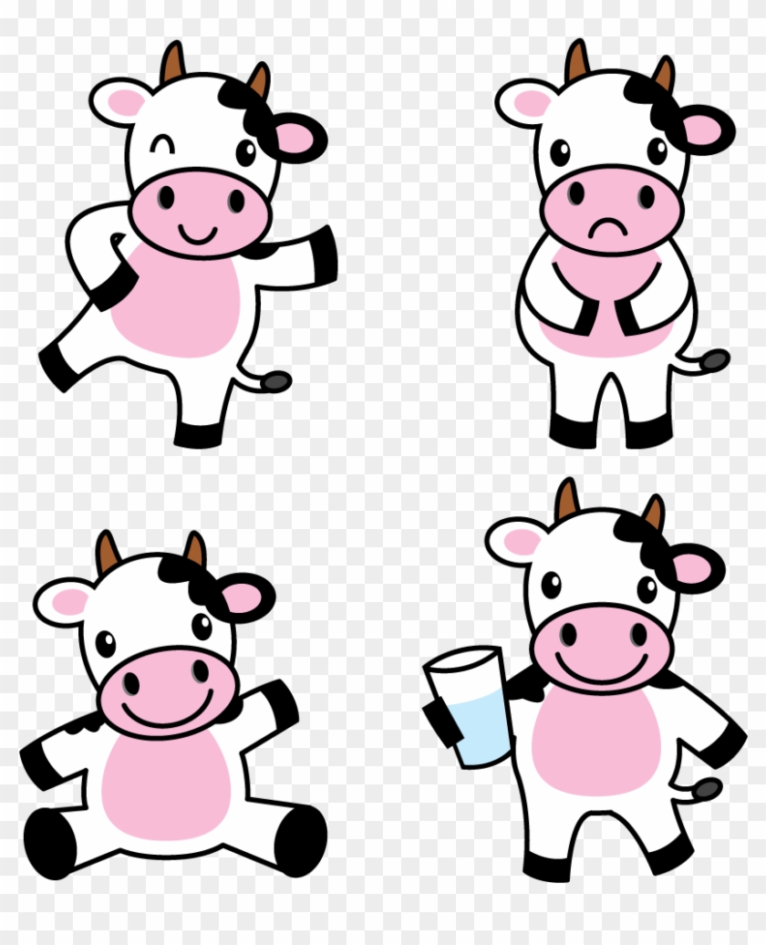 Holstein Friesian Cattle Cartoon Drawing Illustration - Cow Cartoon Drawing #778416