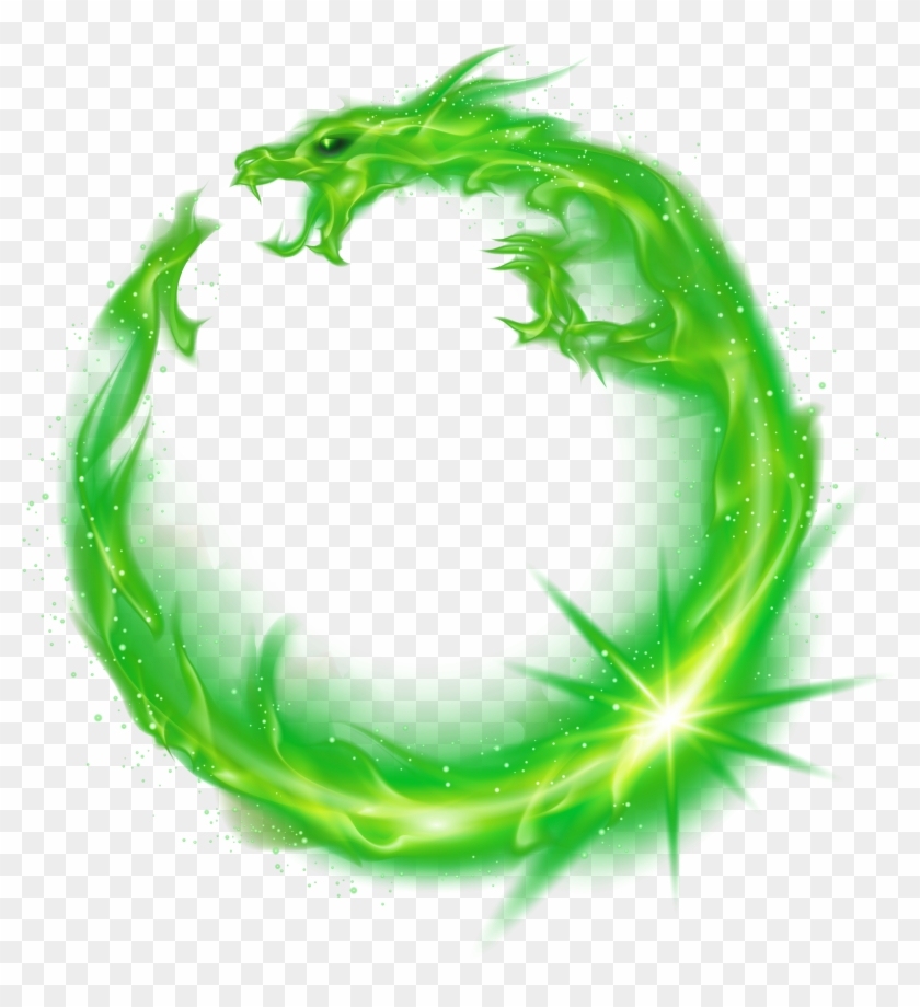 Fire Flame - Green Dragon - Flame Green Circle #778519