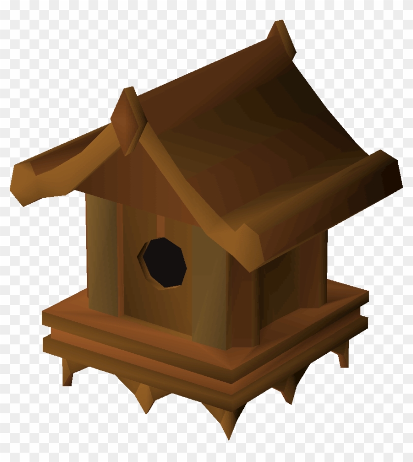 Maple Bird House Detail - Birdhouse With Special Roof #778532