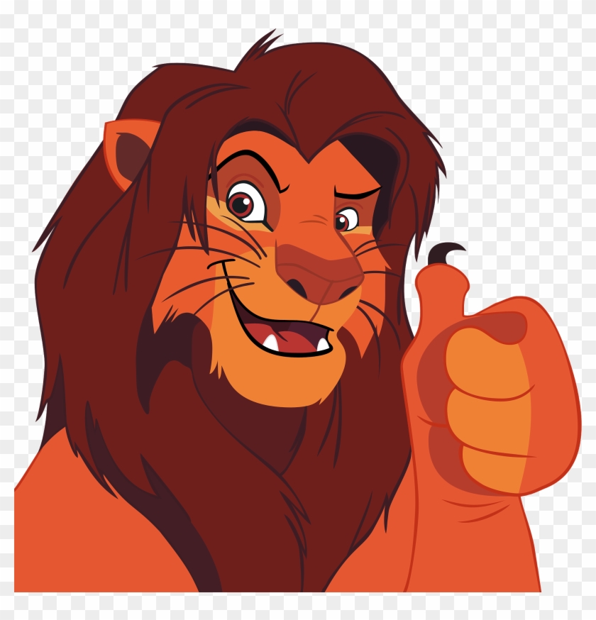 Adult Simba Thumbs Up - Lion King Thumbs Up #778528