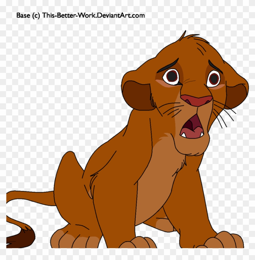 Baby Simba Base By This Better Work - Simba Sad Png #778551