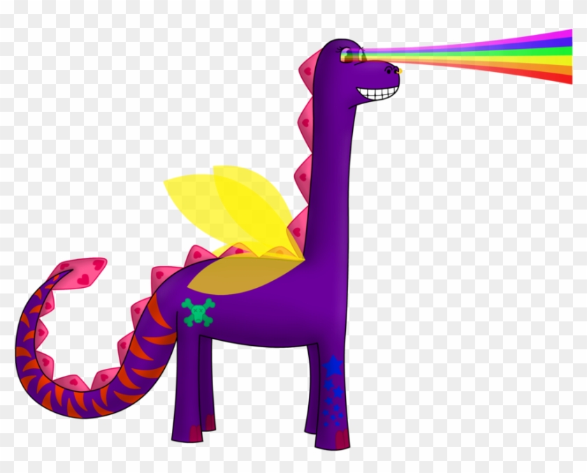 Rainbow Purple Laser Beam Dinosaur By Antzie7 - Rainbow Laser Beam #778635