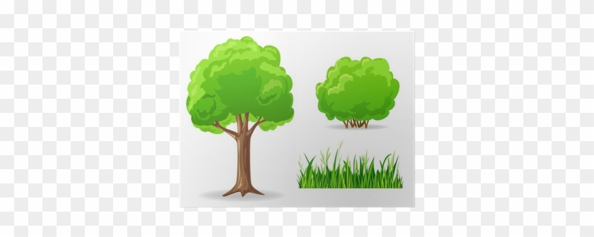 Tree, Bush, Grass - Cartoon Bushes #778706