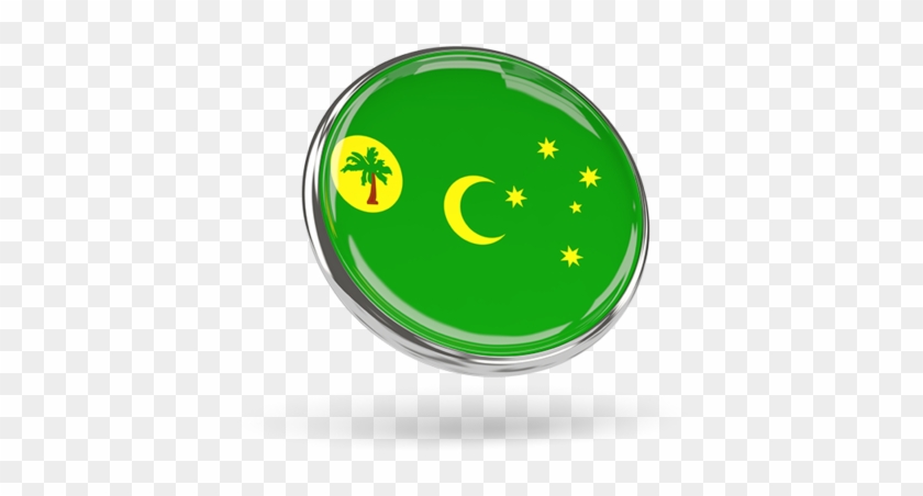 Illustration Of Flag Of Cocos Islands - (d Pin) 25mm Lapel Pin Button Badge: Keeling Flag #778723