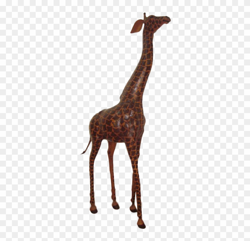 7 Foot Leather Giraffe Statue #778751
